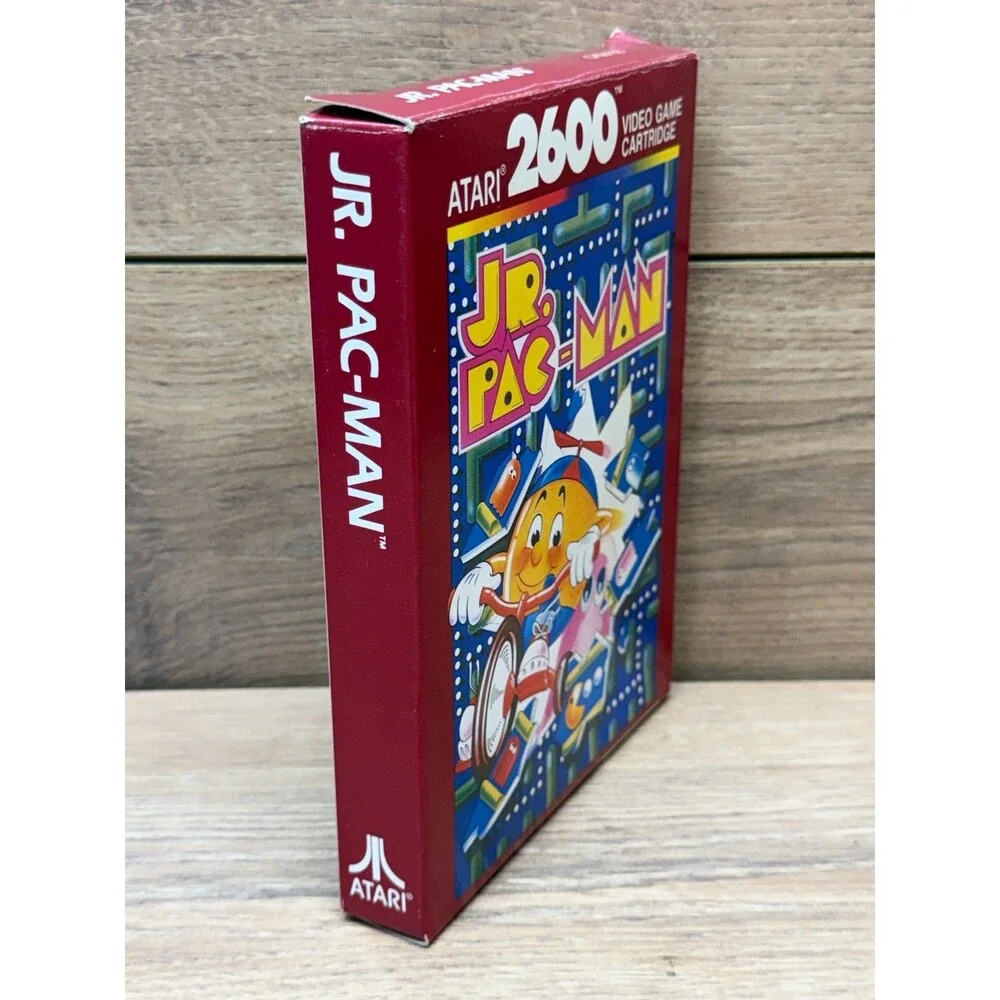 Pac-Man Jr. (Atari 2600, 1987) Complete CIB w/ Manual, Warranty Card & Box